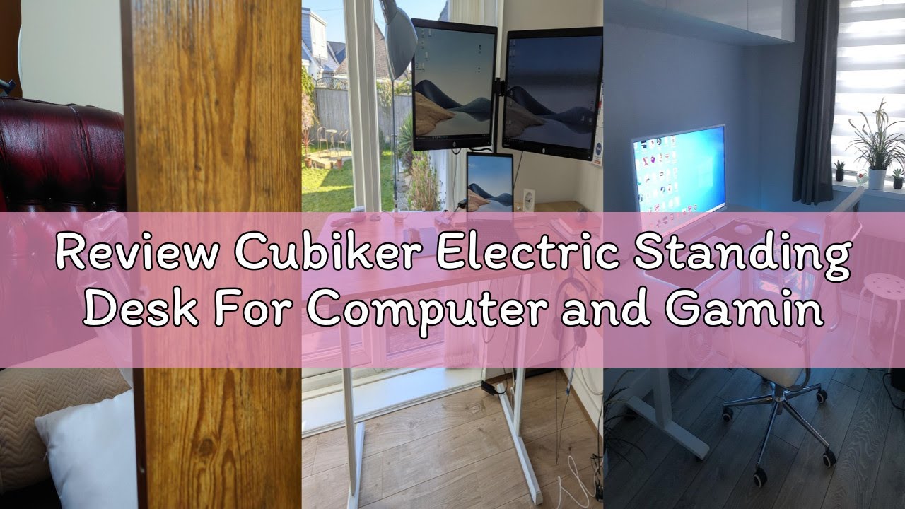 Review Cubiker Electric Standing Desk For Computer and Gaming, 120 x 60cm Height Adjustable Sit Stan