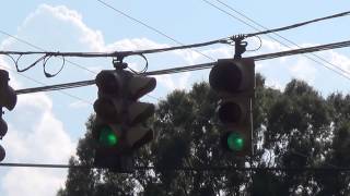 Sargent Sowell 3-way and 12-8-8 Eagle Flat-back Traffic Lights
