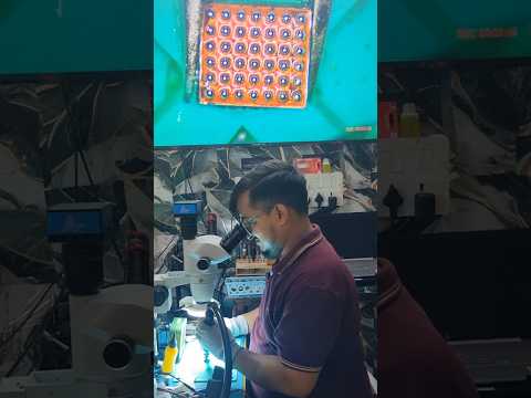 Universal Stencil IC Reballing Technique 🔥 One Shot Perfect Result! #Shorts