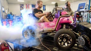 Supercharged Barbie Jeep Gets Dyno Tuned! FAIL!