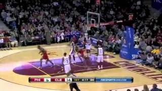 Andre Iguodala Nasty Putback Dunk Against The Cavs February 27, 2011