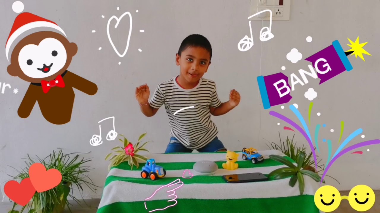 Vihaan's crazy play with Google Smart Speaker Kids play with Google