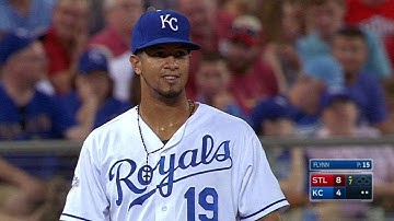 STL@KC: Cuthbert shows off his defensive range