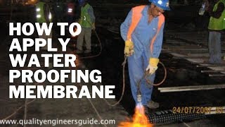 Method statement for application of waterproofing membrane