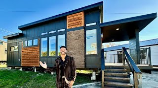 ELEGANT MODERN TINY HOME  a RRC One of a Kind Tiny Home Show Exclusive with NEW Gold Accents