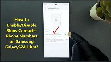 How to Enable/Disable Show Contacts