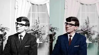 Colorization of an old Stephen Hawking Black and White Photograph