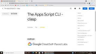 Qwiklabs   The Apps Script CLI   clasp GSP239