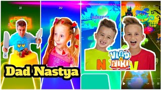 Like Nastya ydad!  vlad And Niki mom! tiles Hop Edm Rush Game screenshot 1