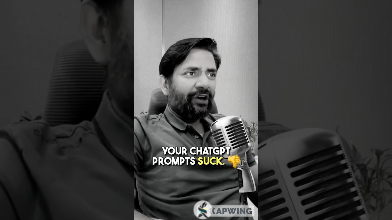 Your ChatGPT prompts suck and hence you donβt get the right output #chatgpt #promptengineering