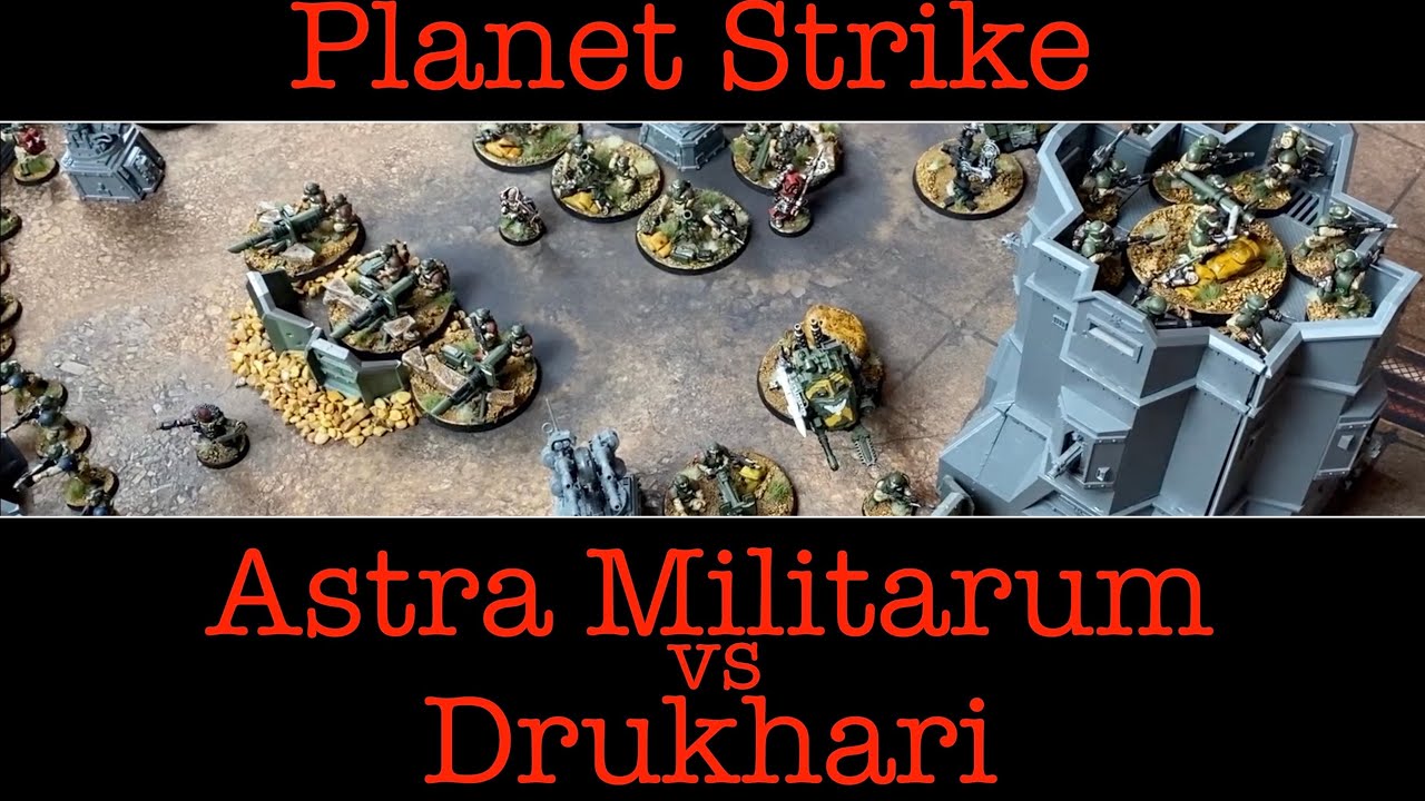 Astra Militarum vs Drukhari Warhammer 40k Planet Strike Battle Report