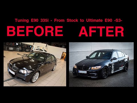Tuning and styling a BMW E90 335i completely in 6 minuts 