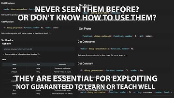 getconstants, getupvalues, getproto and getgc tutorial