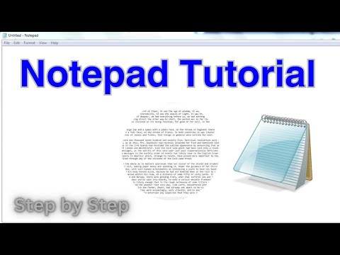 How to Use Notepad |Notepad Tutorials| A to Z Concepts - YouTube