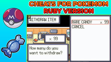 Cheat Codes For Pokemon Ruby Version | Rare Candy And Master Ball