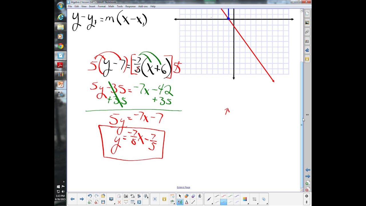 How to write a prediction equation in algebra 2