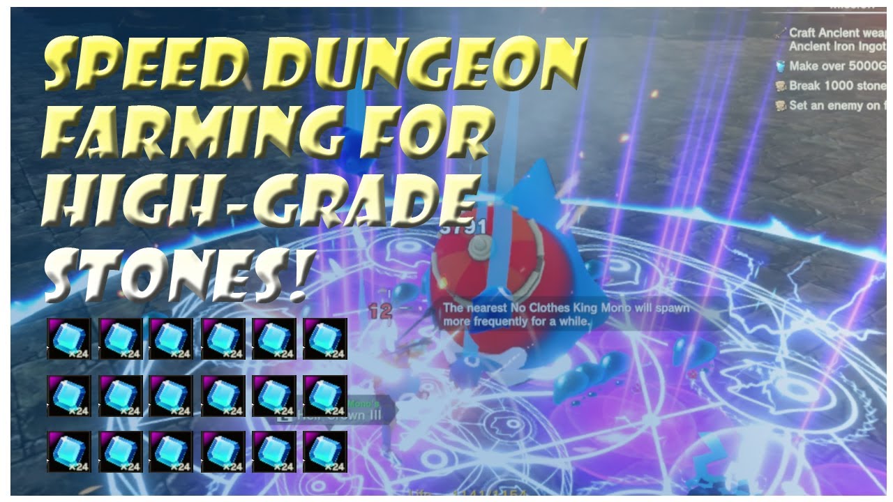 Craftopia - 🛒Speed Farming for High Grade Refining Stone - with King Mono in Dungeon