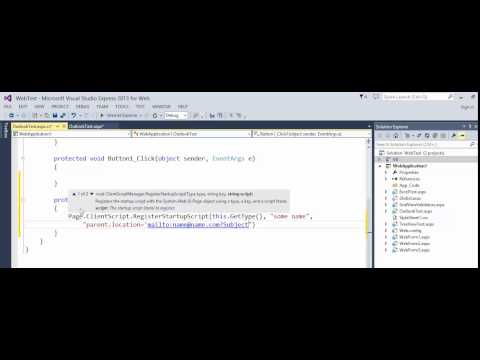 ASP NET - How to Open Outlook or other default mail program on clinet computer