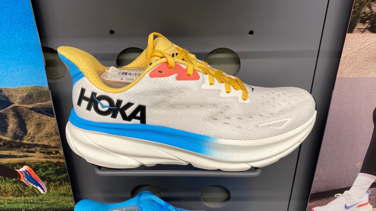 Hoka One One Clifton 9 Men\'s Size 8D B White Blue Running Shoes Sneaker 1127896 Hoka One One Men main image 2