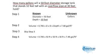 Tank Capacity | Texas Class C Groundwater Math