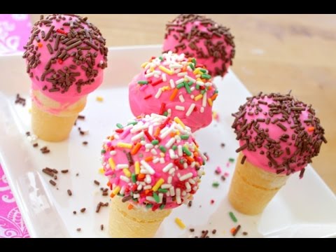 How to Make Ice Cream Cone Cake Pops | Simply Bakings