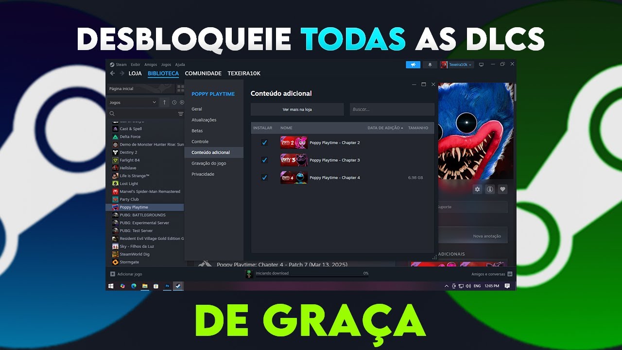 Como  Baixar QUALQUER DLC da Steam de Graça 2025 | GUIA DEFINITIVO