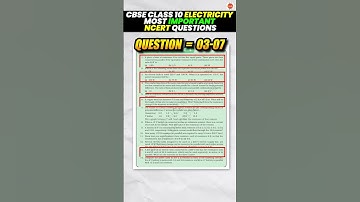 Class 10 Electricity | Most Important NCERT Questions | CBSE 2024