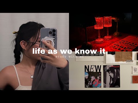 productive vlog ୨୧♡୨୧ studying and txt signed album unboxing