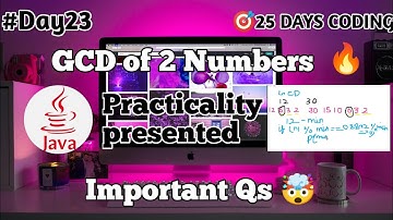 🚀 Java GCD Simplified🔥! Solve It Like a Pro 💻 | Day 23