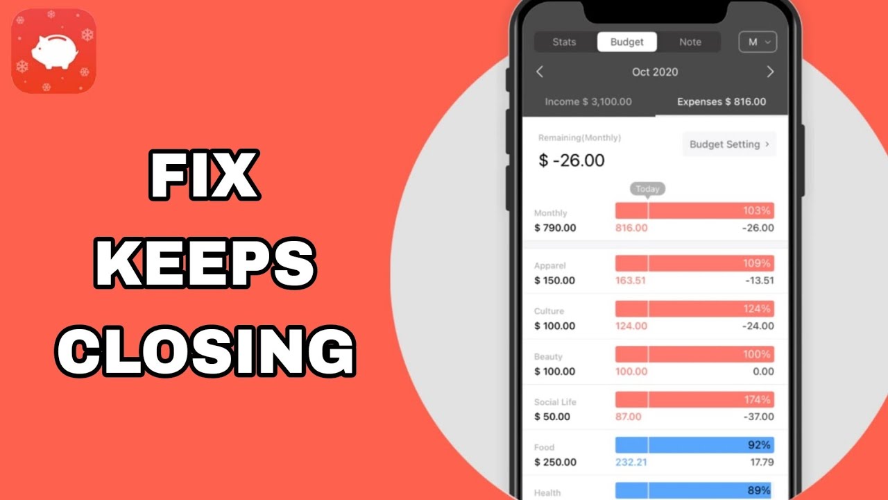How To Fix And Solve Keeps Closing On Money Manager App | Final ...