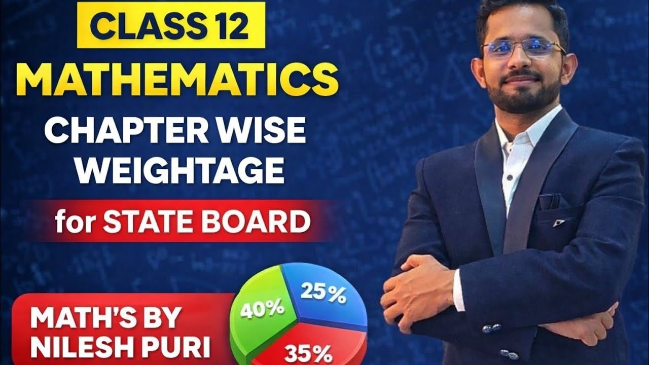 Class 12 Mathematics – Chapter Wise Weightage | Paper Pattern | State Board |  Math’s by Nilesh Puri