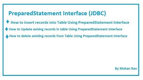 PreparedStatement | JDBC