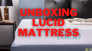 Unboxing LUCID 12 Inch Full Hybrid Mattress - Bamboo Charcoal and Aloe Vera Infused Memory Foam