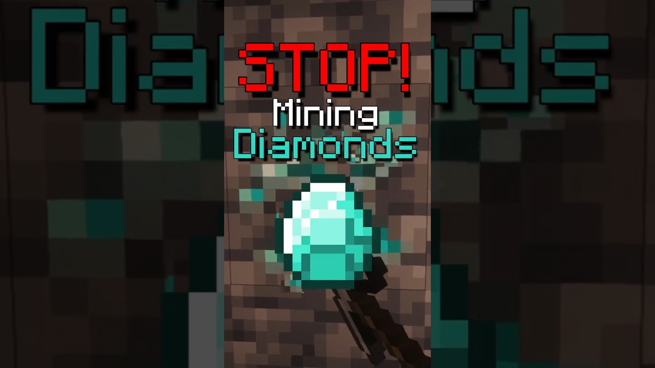 STOP WASTING DIAMONDS #minecraftshorts #minecraft #minecrafttipsandtricks #cheesepuff #markynana