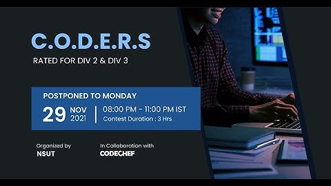 THE ONE WHERE IT ALL BEGAN | codechef solution | C.O.D.E.R.S