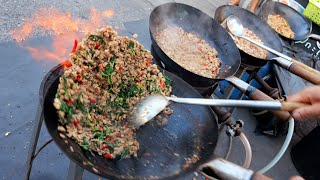 4 Woks are Not Enough! Amazing Night Market Wok Master Chefs | Thailand Street Food