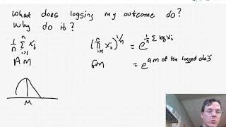 The geometric mean and logging data