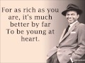 Frank Sinatra- Young at Heart Lyrics