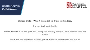 Blended Bristol - What it means to be a student at Bristol today.