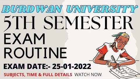B.U 5th Semester Online Exam Routine 2022 || দেখে নাও Exam Date, Time & Subjects