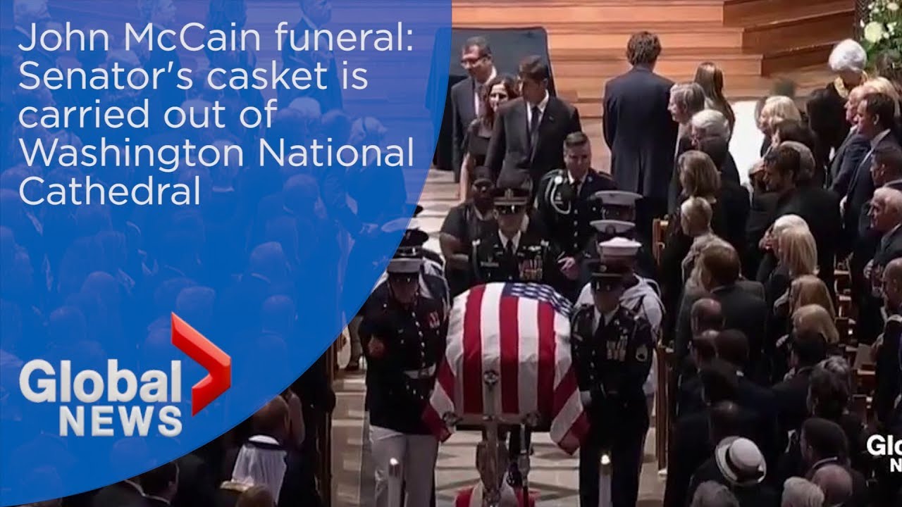 John Mccain Funeral Senator S Casket Is Carried Out Of Washington