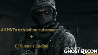 Ghost Recon Wildlands all bosses extraction cutscenes + El Sueno's ending