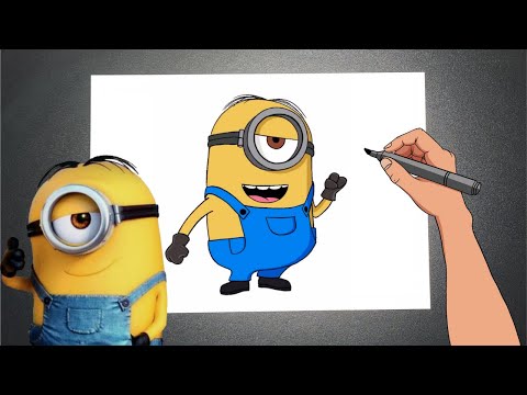 Como Desenhar o Stuart dos Minions  Desenho dos minions, Minios desenho,  Desenho de desenho animado