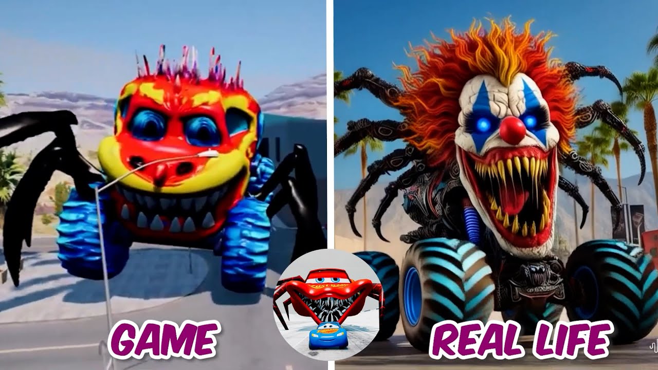 Horror Monster Truck Eater In Real Life | All Eater Monster | Tiles Hop EDM Rush🎶