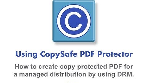 How to Copy Protect PDF with DRM options