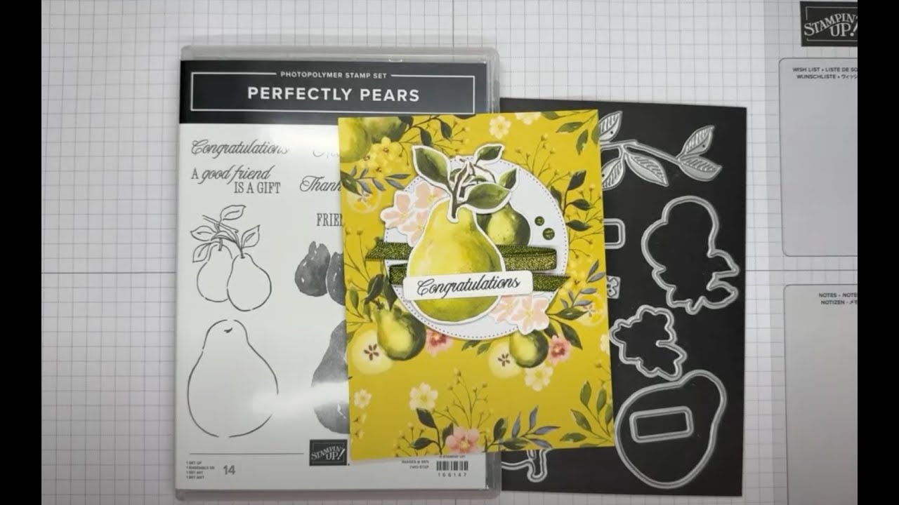 Stampin’ Up! Perfectly Pears Congratulations Card Tutorial 