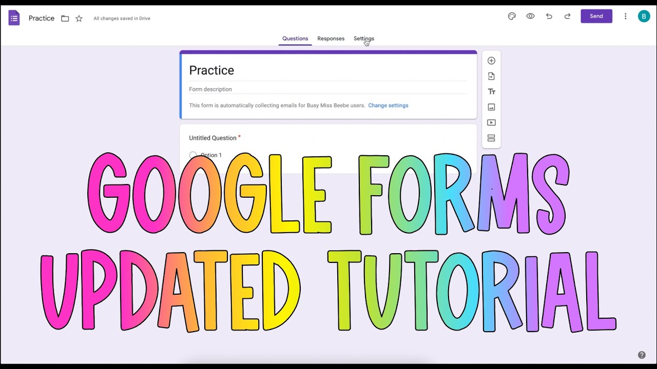 Google Forms Tutorial Update - YouTube