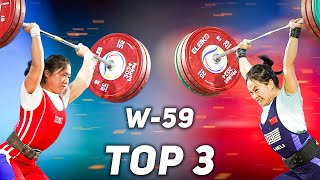 Women’s 59 | TOP 3 in Total | IWF World Cup 2024