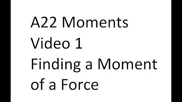 A22, A-Level Maths | Moments video 1: Moments of a Force Explained | Turning Effect & Calculations