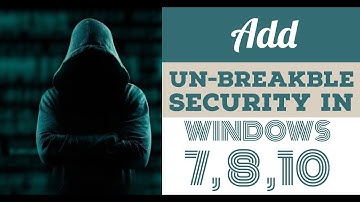Add un-breakble security in windows with SysKey
